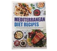 3-piece Mediterranean Diet Chart & Meal Plan 2026, Mediterranean Meal Planner & 28 Recipes, Foods Guide, Ingredient Meal Plan, Serving Sizes Calories Net Carbs, Diabetes-Friendly