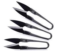 3-Piece Mini Secateurs Set - Sharp Stainless Steel Scissors for Plant Care and Fine Work - Ideal for Pruning Grow Buds, Leaves and Thread Cutters - Versatile and Precise (Black)