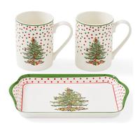 3 Piece Mug & Melamine Tray Set (Polka Dot)