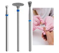 3-Piece Nail Cutter Bits Set, Conical Micro Cuticle Drill Bit, Multifunctional Cutter Bits, Cuticle Cleaning Nail Drill, Nail Cutter Attachments for Manicure, Pedicure, Cuticle, Polishing, Acrylic Gel