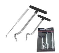 3-Piece O-Ring Puller and Oil Seal Extractor, Precision Steel Tools for Use in Engine, Axle, and Pump Seal Replacement Jobs