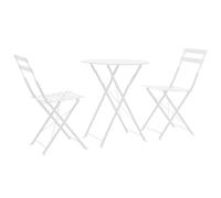 3 Piece Outdoor Bistro Set Steel Furniture Stool Table Multi Colours vidaXL