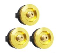3 Piece Outdoor Cooking Adapter for Butane and Isobutane Gas Conversion Lightweight and Space Saving (Gold)