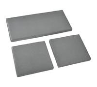 Outsunny 3PCs Rattan Garden Seat Cushions Pads for Patio Furniture, Grey - 3 Piece - Dark Grey