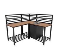 Monstershop Aluminium & Wood Outdoor 3pc Kitchen Set in Grey Monstershop Grey