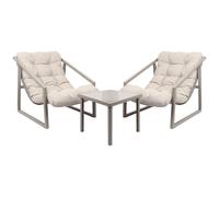 Harbour Housewares 3 Piece Padded Patio Bistro Set - Beige
