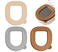 3-Piece Padded Toilet Seat - 40x37cm Foam Cushion | Soft Waterproof Toilet Seat Pad | Reusable Hygienic Cover for Bathroom, Home, Hotel, Apartment and Public Restroom