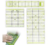 3 Piece Patchwork Ruler, Tailor Ruler with Scale Sewing Ruler Cutter Ruler Set Universal Sewing Accessories for Fabric Crafts, Sewing, Crafts, DIY