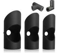 3 Piece Pipe Insulation Template, Foam Pipe Cutter Tool Set Suitable for Tools with Rubber Holders for Insulation of Copper Pipes with 15 mm, 22 mm and 28 mm Diameter (Black)