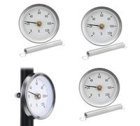 3-Piece Pipeline Thermometer, The Dial Reading Is Clear And Intuitive, Which Is Suitable For Temperature Monitoring Of Heating Systems.