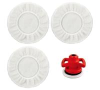 3-Piece Polishing Hood Set Accessory Set for Polishing Machines, Lambswool Polishing Hoods, Polishing Attachment for 220 mm - 250 mm Einhell Cordless Car Polisher CC-PO 90, CE-CB 18/254 Li