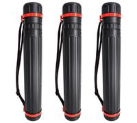 3 Piece Poster Tube-Telescoping Blueprint Holder Black PE Plastic Art Tube for Posters, Documents, Art, Blueprints, Expandable 28.75Inches