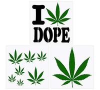 3-Piece Pot Leaf Stencil Set - Reusable Weed Leaf Painting Stencil for DIY Wall Crafts
