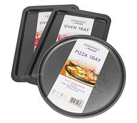 3 Piece ProChef Non-Stick Baking Tray Set (38cm / 43cm / 32.5cm Pizza Tray)