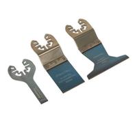 3 Piece Quick Change Multi-Tool Cutting Blade Set - Bi-Metal Cutting - Offset