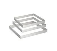 3 Piece Rectangle Cake Baking Mould Stainless Steel Cake Baking Tool