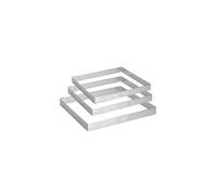 3 Piece Rectangle Cake Baking Mould Stainless Steel Set
