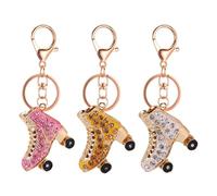 3-Piece Roller Skate Keychains, Creative Keychains, Rhinestone-Encrusted Keychains, Women’S Keychains, Gift Keychains