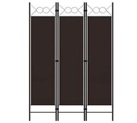 3-Piece Room Divider Screen Brown 120 x 180 cm Freestanding Foldable with Fabric Privacy Screen Divider for Living Room Bedroom Office Indoor Outdoor Decoration Privacy
