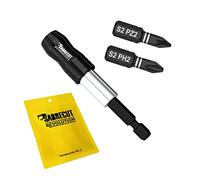 3 Piece SabreCut SCIMSH1475_1 Magnetic 75mm Professional Impact Bit Holder with 2 x 25mm PH2 PZ2 Screwdriver Impact Bits