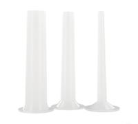 3-Piece Sausage Stuffer Filling Tubes Set for Meat Grinder, 18cm Length with 1cm/2cm/3cm Diameters, White Plastic, Suitable for Breakfast Sausages, Bratwurst, Italian Sausage