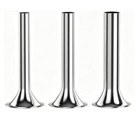 3-Piece Sausage Stuffer Tubes Set for Stuffer Durable Stainless Steel Sausage & Meat Stuffer Funnels, Interchangeable Hakka Tubes for Home Kitchen Sausage Making and Food Processing