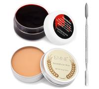 3 Piece Scar Wax SFX Makeup Kit with Fake Blood Gel, Skin Wax, Spatula Tool, Halloween Special Effects Wound Modeling SFX Stage Fancy Dress Up Cosplay Kit