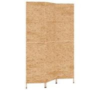 3-Piece Screen 122 x 180 cm Water Hyacinth with Metal Frame Foldable Freestanding Privacy Screen Room Divider for Living Room Bedroom Office Foldable Divider Natural Wicker Look