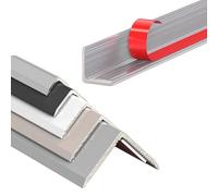 3 Piece Self Adhesive Wall Corner Guard, L Shape Aluminium Edge Protector Strip, 10/15/20/25/30mm Moulding Trim for Corner Protection, Durable Decorative Angle Guard(Frosted Rose Gold,30mm x 1m)