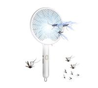 3-Piece Set Electric Fly Swatter - Bûg Zapper Racket | USB Rechargeable Foldable Mosquițo Zapper 3000V, UV Light Iñsect Kilļêr Fly Trap