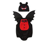 3-Piece Set for Newborn Baby Girl Boy Bat | Soft Fleece Bat Halloween Costume Onesie with Wings and Hat for Carnival Role-Playing and Cosplay
