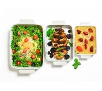 3 Piece Set Of Baking Dishes 2.2L 1.4L 0.8L Oven Dish Bakeware Ceramic Dish