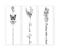 3-Piece Set Of Spine Herbal Tattoo Stickers Juice Waterproof Long-Lasting Semi-Permanent Simulation Tattoo High-End Feel