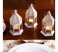 3-Piece Set Oriental Lantern Decoration Gadi White Clear