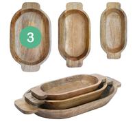 3-Piece Set Vintage Decorative Tray Serving Tray Candle Tray Breakfast Tray