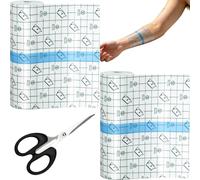 3 Piece Set Waterproof Dressings for Wounds 15cm * 2m, Tattoo Second Skin | Plasters With Trimming Scissors, Waterproof Plasters For Swimming & Showering For Tattoo Aftercare & Minor Skin Wound Care