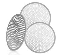 3 Piece Shower Drain Protector, 11.8cm x 3.5mm Shower Drain Hair Catcher, Hower Drain Cover, 4.65 Inches Plug Hole Hair Catcher, Bathroom Drain Cover, Floor Drain Filter, for Bathtub Bathroom Kitchen
