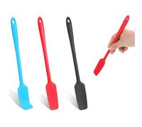 3-piece Silicone Spatula Set with Long Handles, Non-Stick,The Slender Blades are for tins, Peanut Butter and Kitchen Accessories, Meeting All Your Daily Cooking Needs