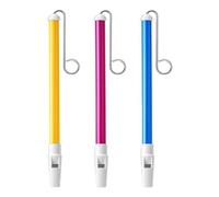 3 Piece Sliding Whistle Instruments, Plastic Flutes with Stainless Steel Sliding Drawbars, Ideal Instrument for Beginners, Kids Gift, Birthday Gift