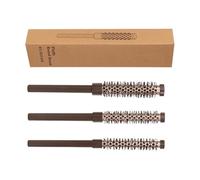 3 Piece Small Round Hair Brush Accesory for Blow Drying and Styling Short for Creating Volumizing and Curls Nylon Bristles Brush