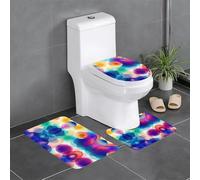 3 Piece So Many Bubbles Bathroom Rugs Set, Non-Slip Water Absorbent, Thick Comfortable for Home, Spa, and Hotel