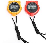 3-Piece Sports Timer with 3-Piece Carabiner Clip, Stopwatch Timer, Multifunctional Shockproof Sports Stopwatch, Suitable for Running, Swimming, Cycling, Kitchen Cooking