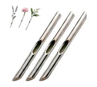 3 Piece Stainless Steel Brooch Accessories with Slotted Flower Tube for Collar and Scarf Us Lapel Flower Holder Pin Set Coat Holder Brooch Set