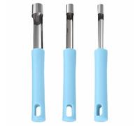 3-Piece Stainless Steel Fruit Core Remover Set - Easy-Grip & Durable Kitchen Tool for Baking Apples, Pears & More | Portable Blue Design with Ergonomic Handle