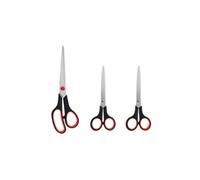 3 Piece Stainless Steel Scissors Set Soft Grip Kitchen Office