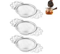 3 Piece Strainer, Stainless Steel Tea Strainer, Fine Mesh Tea Strainer, Loose Leaf Tea Strainer, Lace Tea Infuser with Hand Guard