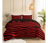 3-Piece Super King Duvet Cover Sets, Minimalist Stripes Pattern Bedding Set with 2 Pillowcase, Modern Abstract Microfiber Quilt Cover for All Seasons, Black Duvet Set with zipper Closure, 260 x 220 cm