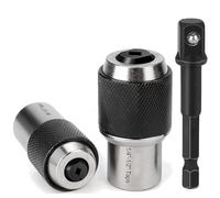 3-Piece Tap Socket Set with Adjustable Jaws | 3/8" Adapter | Professional Extractor Tool for Reamers & Screw Extractors | Heavy-Duty DIY & Industrial Repair