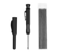 3-Piece Tracer Pencil Set - Carpenter & Builder Pencils with Built-in Sharpener, for Architects, Designers & Woodworkers