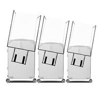 3-piece Transparent Luggage Protection Cover - Waterproof, Dustproof, Scratch Resistant, Compatible With 20/24/28 Inch Suitcase Travel Cover(Style A,20+24+28 inches)